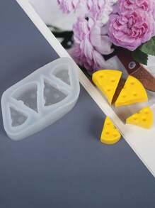 1 件逼真的奶酪形硅胶蜡烛模具 - 白色 - 查看 2