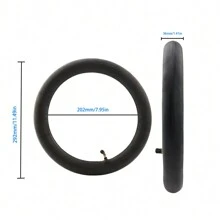 12 英寸 12x2.125 内胎，适用于电动滑板车、电动自行车、折叠自行车，12 1/2 X 2 1/4 充气弯阀 90 度厚通用内胎 - 黑色 - 查看 9