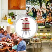 1.6 Gallon Fruit And Wine Press, 6 Liter Solid Wood Basket Wine Making Press, Cider Apple Grape Crusher Juice Maker For Kitchen Home Outdoor