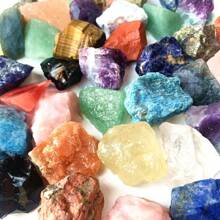 50g/100g/200g/300g Raw Stone Crystal, A Combination Of Crystal Rough Stones, Rose Quartz, Pink Quartz, Citrine, Green Fluorite, Tiger's Eye, Orange Salt, Lapis Lazuli, Crystals Raw Rough Stones With Assorted Varieties, Home Decoration, DIY, Crystal Gifts