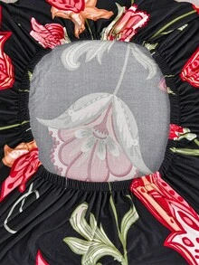 1PC Vỏ bọc ghế đàn hồi in họa tiết cho bàn ăn gia đình Vỏ bọc ghế chống trượt - Nhiều màu - Xem 8