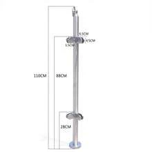 Glass Railing Post, Stainless Steel Glass Balustrade Railing Post Glass Deck - Silver - View 2