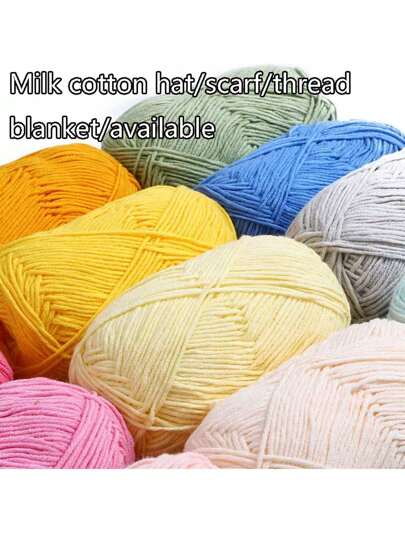 3 Skeins Of 50g Baby Yarn, 4 Strands, Suitable For Doll Blanket, Hat, Scarf Knitting And Crocheting
