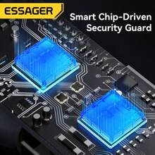 ESSAGER 85W 扩展车载充电器 30W USB 35W Type C 快速充电器 - 黑色 - 查看 7
