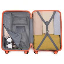 British Traveller Maleta de trolley de viaje de 24/28 pulgadas, maleta rígida de ABS+PC con 4 ruedas giratorias, ligera, para facturar, con cerradura TSA y cremallera YKK, ideal para viajes de negocios, escuela y uso diario, adecuada para hombres y mujeres, maleta de viaje duradera