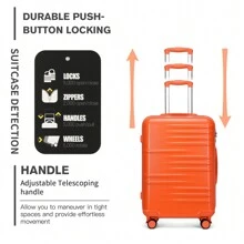 British Traveller Maleta de trolley de viaje de 24/28 pulgadas, maleta rígida de ABS+PC con 4 ruedas giratorias, ligera, para facturar, con cerradura TSA y cremallera YKK, ideal para viajes de negocios, escuela y uso diario, adecuada para hombres y mujeres, maleta de viaje duradera