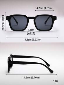 4 pièces Lunettes de soleil classiques carrées pour hommes, mode pour usage quotidien, vacances à la plage, extérieur, voyages, rentrée scolaire, look preppy à la mode