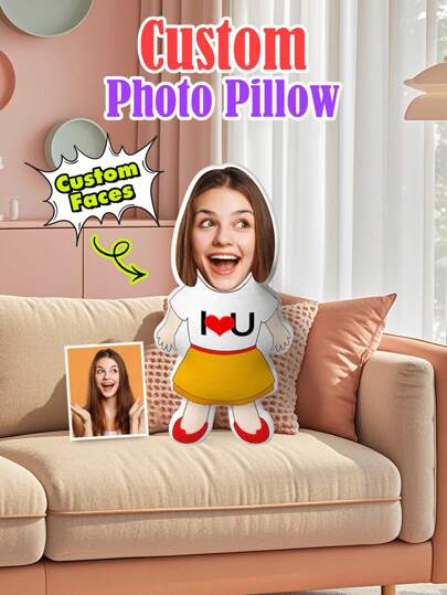 1 chiếc gối ôm mặt in hình theo yêu cầu, gối mini cá nhân hóa - Thiết kế ảnh tùy chỉnh, phù hợp cho nam và nữ, gối nhung 3D, in hai mặt, quà tặng độc đáo cho bạn trai, bạn gái, mẹ, bố, bạn bè và gia đình - Thích hợp trang trí trong nhà, trên ghế sofa, giường, xe hơi, phòng trà, phòng ngủ, phòng khách. Có thể giặt, nhẹ, thoáng khí, bền. Vui nhộn, dễ thương, trìu mến, mềm mại, thoải mái. Tùy chỉnh, độc đáo, cá nhân hóa.