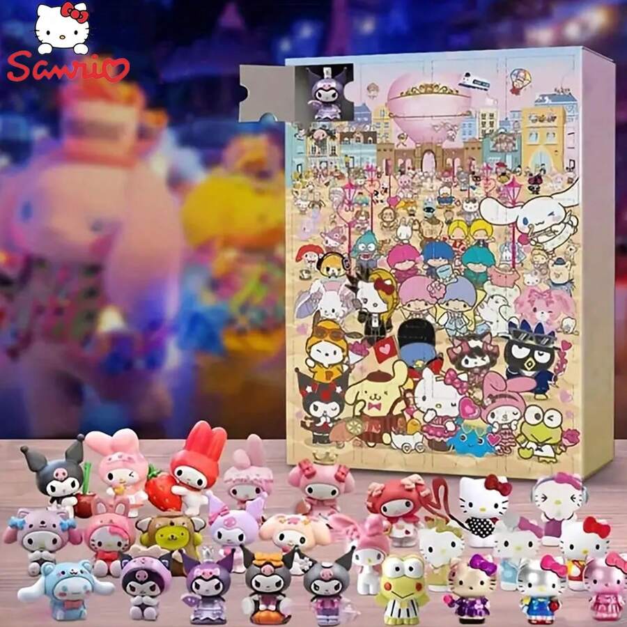 Sanrio 24pcs/Set Christmas Surprise Blind Box Figurine Adorable & Fun