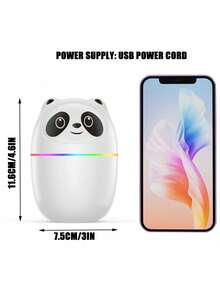 可爱熊猫加湿器，USB 供电小型桌面加湿器，适用于办公室、家庭、汽车、雾化器扩散器 - 多色 - 查看 5
