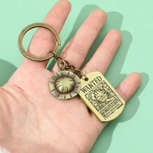 1pc Cartoon Passion Anime One Piece Straw Hat Kid Bounty Wanted, Personalized Decoration Pendant Keychain Bag Accessories Lanyards With Id Holder Car Accessories Bag Charms