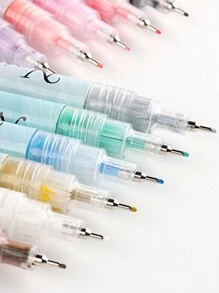 亚克力马克笔彩色防水绘画绘图涂鸦记号笔速干永久中性笔适用于学生涂鸦教师和学校使用返校 - 彩色 - 查看 5