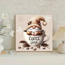 1 bức tranh kim cương lùn hình người yêu cà phê độc đáo - Nghệ thuật kim cương lấp lánh tròn đầy, Nghệ thuật treo tường trang trí cho gia đình, Ý tưởng quà tặng ngày lễ tình nhân, Nghệ thuật trang trí tường thủ công tự làm hoàn hảo cho phòng khách, phòng ngủ, trang trí tường văn phòng - Nhiều màu - Xem 10