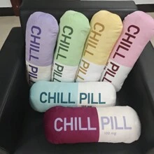 A Very Interesting Pill Pillow, Sofa Cushion, Throw Pillow, Foot Pad, Creative Gift,Cute Pillows, Sofa Decorations, New Home Decorations, Birthday Gifts,1pcs - Màu tím hoa cà - Xem 2