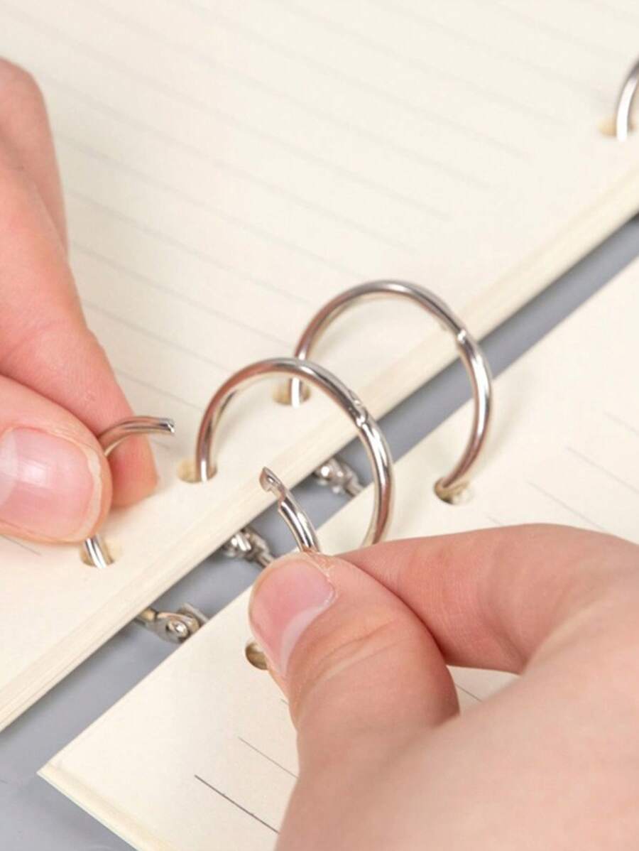 20pcs High Quality Metal Loose-Leaf Rings, Suitable For, Books, Folders, Loops, Decorations, Bracelets, Test Paper Storage, Homemade Key Rings And DIY Loose-Leaf Notepads, DIY Pendants.Back-To-School Season/Graduation Season Gifts, Halloween, Christmas Eve And New Year Decorations For Christmas - Multicolor - View 1