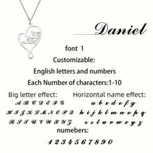 Collar con nombre personalizado Amor eterno Collar con nombre en inglés personalizado para mujer, admite de 1 a 8 letras, regalo familiar