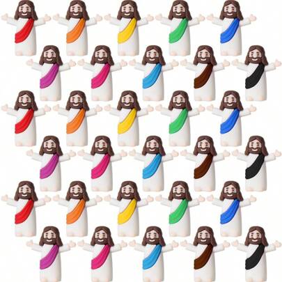 Jesus Toys Original Design Mini Rubber Little Jesus Statue Hide & Find Party Gifts (Color Random), Jesus, Mini Jesus,Jesus,Mini Jesus,Little Jesus,Jesus,Mini Jesus,Little Jesus