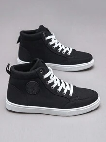 Men's Fashion Simple Casual Sports Skate Shoes, Anti-Slip Sneakers, High-Top Breathable Valentines