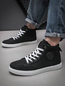 Men's Fashion Simple Casual Sports Skate Shoes, Anti-Slip Sneakers, High-Top Breathable Valentines