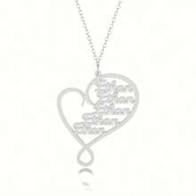 Collar con nombre personalizado Amor eterno Collar con nombre en inglés personalizado para mujer, admite de 1 a 8 letras, regalo familiar