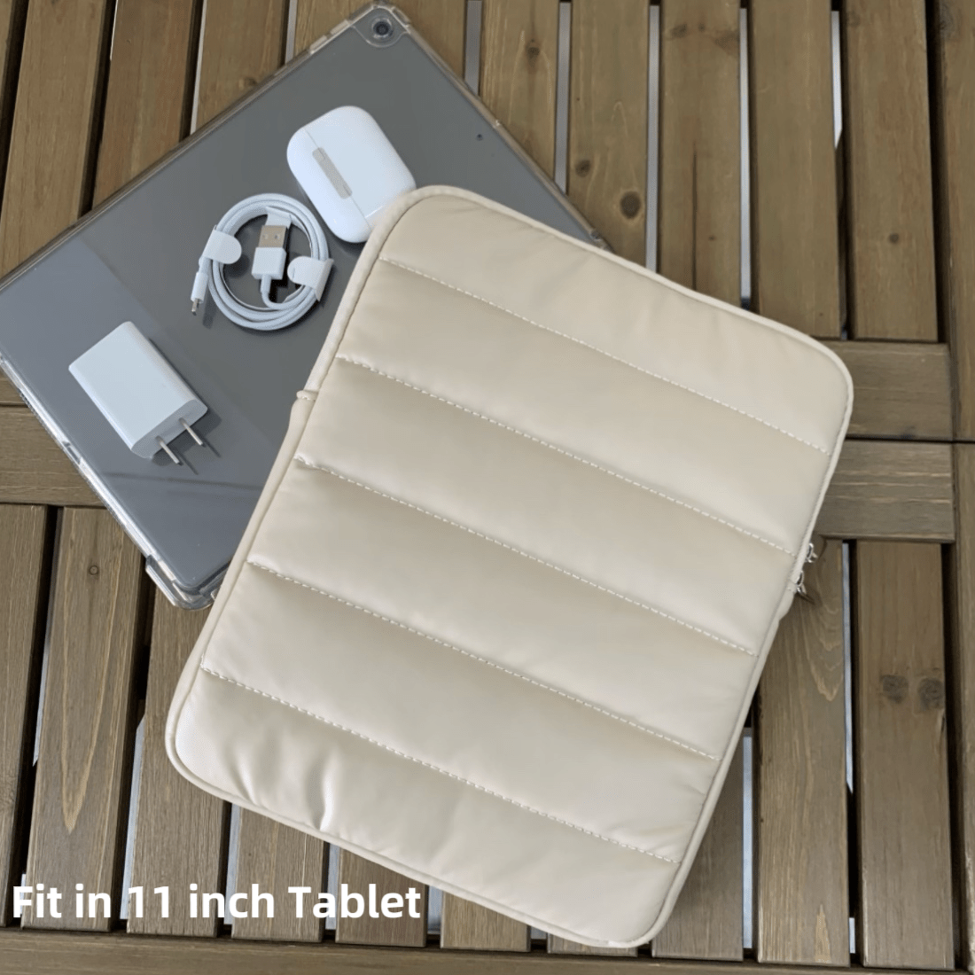 1pc Puffy Laptop Sleeve Cute Tablet Storage Bag Protective 11/13/14/15