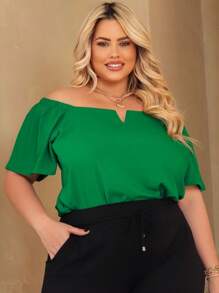 Women's Plus Size  Blouse - Bandera Verde - Ver 1