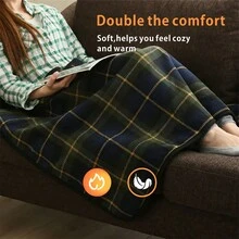 可穿戴披肩毯法兰绒宽松休闲办公毯 - 舒适柔软涤纶，绒球装饰，抗撕裂，提花编织，适合露营和办公室使用 - 仅可手洗，四季皆宜，适合场合主题 - 彩色 - 查看 9