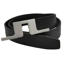 J.Lindeberg Betsy Logo Silver Golf Leather Belt Black - màu đen - Xem 2