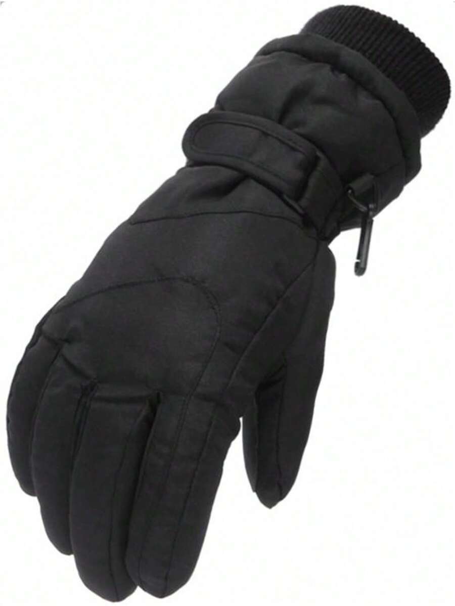 1 Pair Children Winter Waterproof & Windproof Snow Gloves, Warm Ski