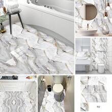 10 pièces/set Autocollant de sol imperméable de style marbre moderne en PVC à décoller et coller. Décalcomanies de sol pour la décoration de la maison, autocollants, décoration murale, décalcomanies vinyle pour la décoration de la maison, articles de décoration de printemps pour rafraîchir votre maison, autocollants de décoration Rama, cadeaux pour anniversaire et remise de diplôme