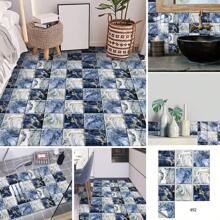 10 pièces/set Autocollant de sol imperméable de style marbre moderne en PVC à décoller et coller. Décalcomanies de sol pour la décoration de la maison, autocollants, décoration murale, décalcomanies vinyle pour la décoration de la maison, articles de décoration de printemps pour rafraîchir votre maison, autocollants de décoration Rama, cadeaux pour anniversaire et remise de diplôme