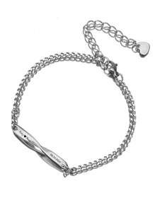 个性化不锈钢情侣DIY刻字手链，男女通用定制无限符号手链，可定制姓名和日期，情侣珠宝周年纪念礼物，重要节日礼物 | 情人节/周年纪念日完美之选 | 简约时尚的腕间配饰，适合日常佩戴和特殊场合，周年纪念日、纪念日、生日等，送给他的/她的礼物 | 独一无二的个性化配饰