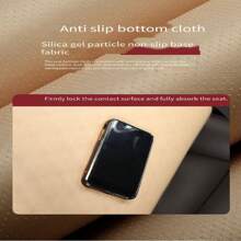 1 件皮革/PU 皮革无靠背方形座垫，透气四季汽车座椅套适合大多数轿车和 SUV - 均碼 - 查看 6