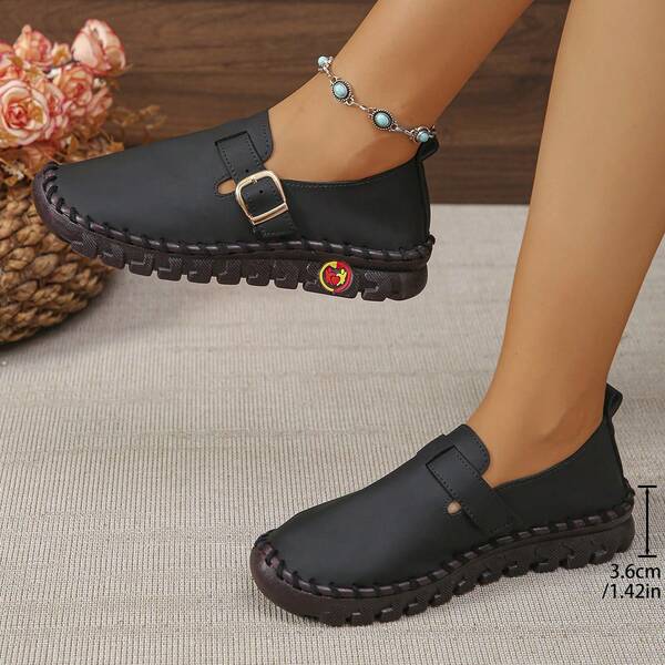 Sapatos confortáveis, antiderrapantes, versáteis e elegantes, sola de borracha supermacia, calçados esportivos ao ar livre com fivela de metal, não cansam os pés