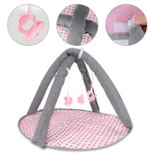 Baby Doll Stroller Crib Bed Nursery Role Play Set Baby Doll With Accessories And Play Mat,Travel Cot,Bouncer,Foldable Stroller And Travel Bag Gifts For Girls Boys - Pink - View 4