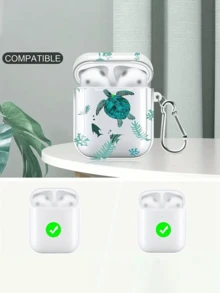 1 件绿海龟设计耳机盒适用于 iPhone 耳机、AirPods 1/2、新款 AirPods 3/Pro/Pro2 无线耳机保护套，男朋友/女朋友礼物 - 彩色 - 查看 5