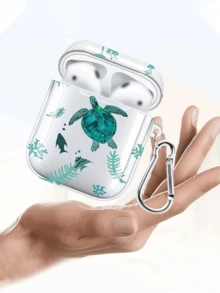 1 件绿海龟设计耳机盒适用于 iPhone 耳机、AirPods 1/2、新款 AirPods 3/Pro/Pro2 无线耳机保护套，男朋友/女朋友礼物 - 彩色 - 查看 4