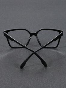 1 chiếc kính trong suốt hình học bằng nhựa hàng ngày cổ điển hiện đại đơn giản cho nam để trở lại trường học cuộc sống hàng ngày văn phòng đọc sách trang trí phụ kiện kính - Trong sáng - Xem 4