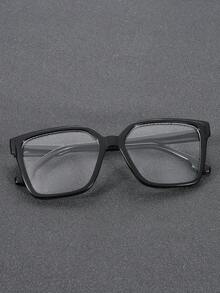 1 chiếc kính trong suốt hình học bằng nhựa hàng ngày cổ điển hiện đại đơn giản cho nam để trở lại trường học cuộc sống hàng ngày văn phòng đọc sách trang trí phụ kiện kính - Trong sáng - Xem 2