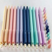 Ensemble de 12 crayons à papier mécaniques pastel : légers, rétractables avec des pointes de 0,5/0,7 mm pour l'art et l'écriture, poignée confortable pour la rentrée scolaire