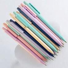 Ensemble de 12 crayons à papier mécaniques pastel : légers, rétractables avec des pointes de 0,5/0,7 mm pour l'art et l'écriture, poignée confortable pour la rentrée scolaire