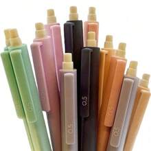 Ensemble de 12 crayons à papier mécaniques pastel : légers, rétractables avec des pointes de 0,5/0,7 mm pour l'art et l'écriture, poignée confortable pour la rentrée scolaire