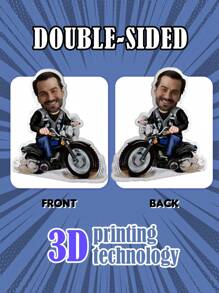 1 件定制枕头、定制脸枕、个性化迷你抱枕 - 为她或他定制照片设计、3D 枕头、身体形状毛绒、双面印刷、送给男朋友、女朋友、妈妈、爸爸、朋友和家人的独特礼物 - 适合室内、沙发、床