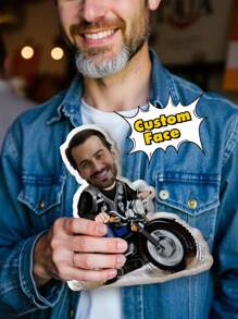 1 件定制枕头、定制脸枕、个性化迷你抱枕 - 为她或他定制照片设计、3D 枕头、身体形状毛绒、双面印刷、送给男朋友、女朋友、妈妈、爸爸、朋友和家人的独特礼物 - 适合室内、沙发、床