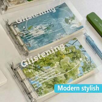 Waterproof Flower Notebook Personal Journal Pocket Notebook With Removable Papers, Random Color