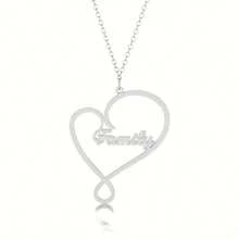 Collar con nombre personalizado Amor eterno Collar con nombre en inglés personalizado para mujer, admite de 1 a 8 letras, regalo familiar