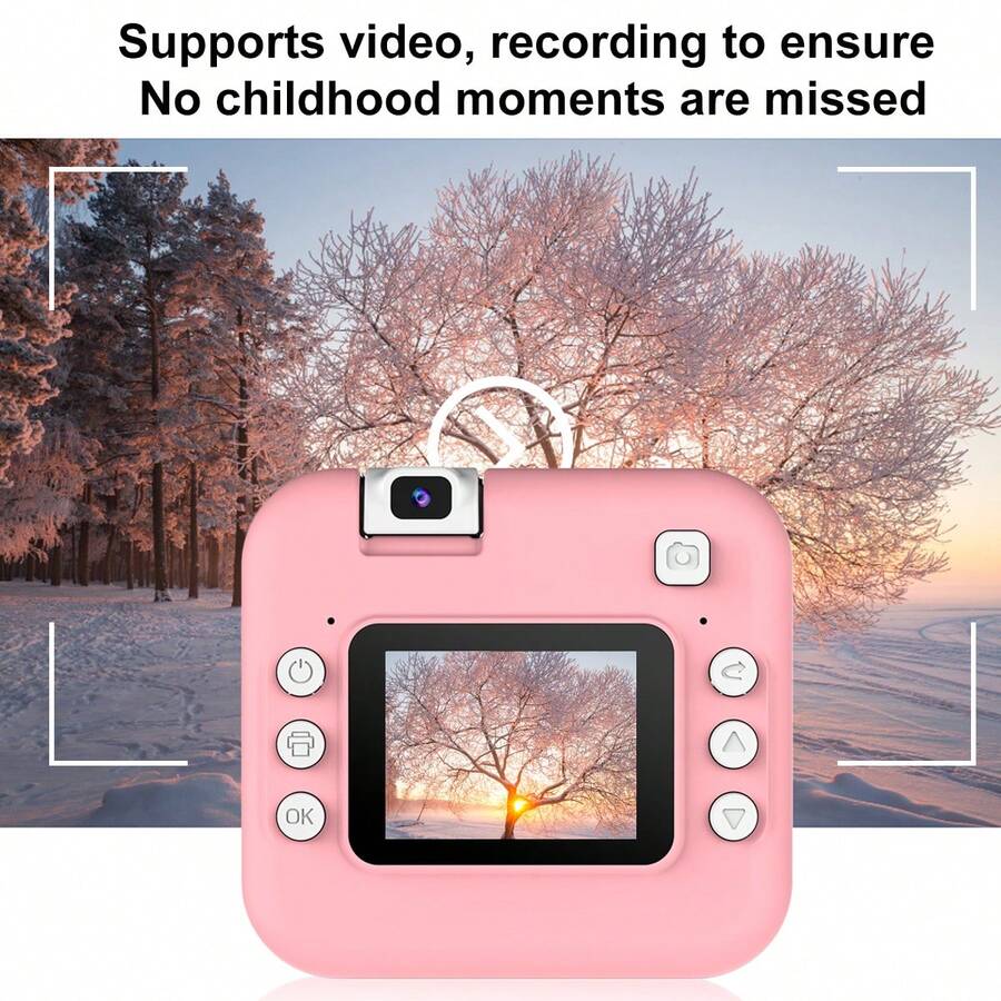 Cute Print Camera, Take Pictures Instantly Out Of The Film, Plus 1 Roll