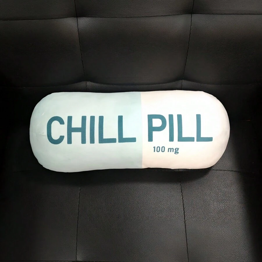 A Very Interesting Pill Pillow, Sofa Cushion, Throw Pillow, Foot Pad, Creative Gift,Cute Pillows, Sofa Decorations, New Home Decorations, Birthday Gifts,1pcs - Màu xanh lam - Xem 1
