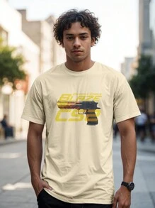 T-Shirt Skins Desert Eagle  Game Gamer Ref 2123 VEST NERD - 卡其色 - 查看 3