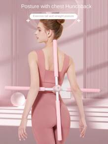 1pc Yoga Stick For Back And Shoulder, Model Cross Stand Yoga Stick For Body Training, Suitable For Various Scenarios - Multicolor - View 5